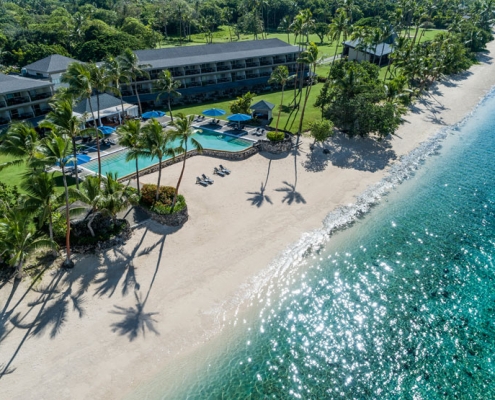Shangri-La's Fijian Resort - Aerial Pool View