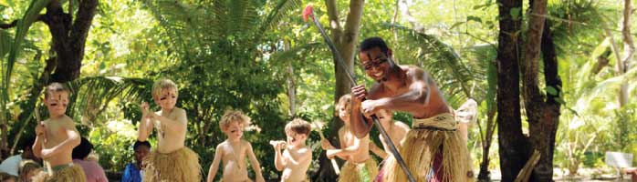 Treasure Island Resort, Fiji – Kids Club Meke Warrior Dance Treasure Island Resort, Fiji - Kids Club Meke Warrior Dance