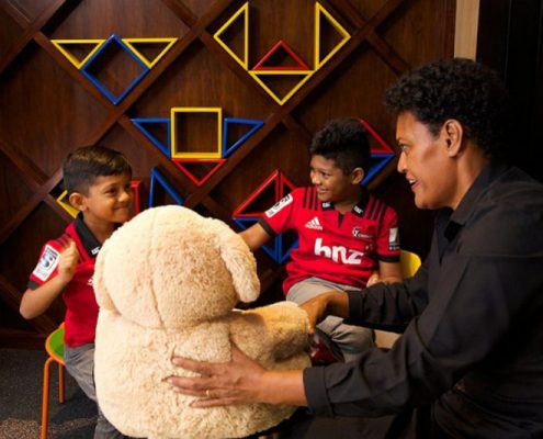 Fijian Nanny in Fiji Airways Premier Lounge
