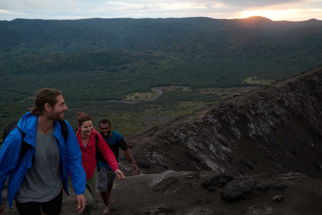 Tanna - Standing on the side of Mount Yasur crater