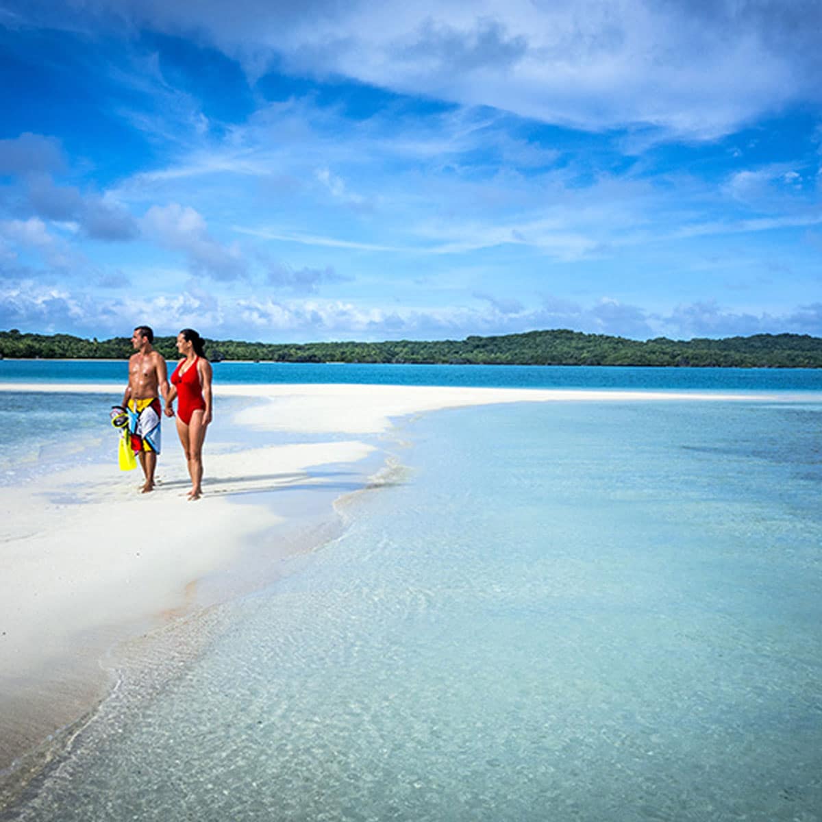 Fiji Cruises - Couple Exploring Mamanuca & Northern Yasawa Islands.