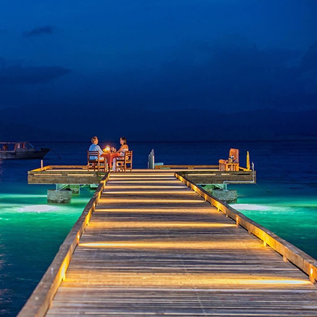 Private Dining on Jean-Michel Cousteau Resort Pier