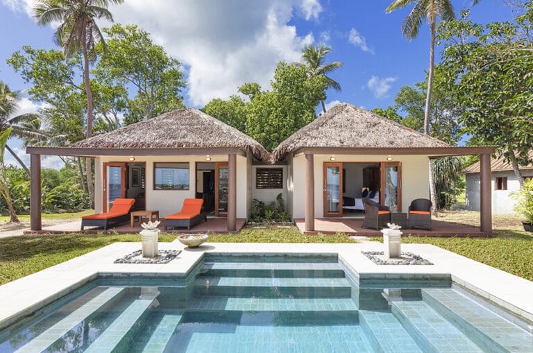 Eratap Beach Resort - Luxury Vanuatu - Beachfront Villa exterior with private plunge pool