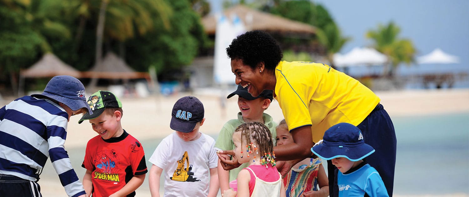 Family Holidays -Castaway Island Fiji - Kids Club on Beach