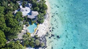 Pacific Resort Aitutaki - Luxury Cook Islands - Aerial view of the resort