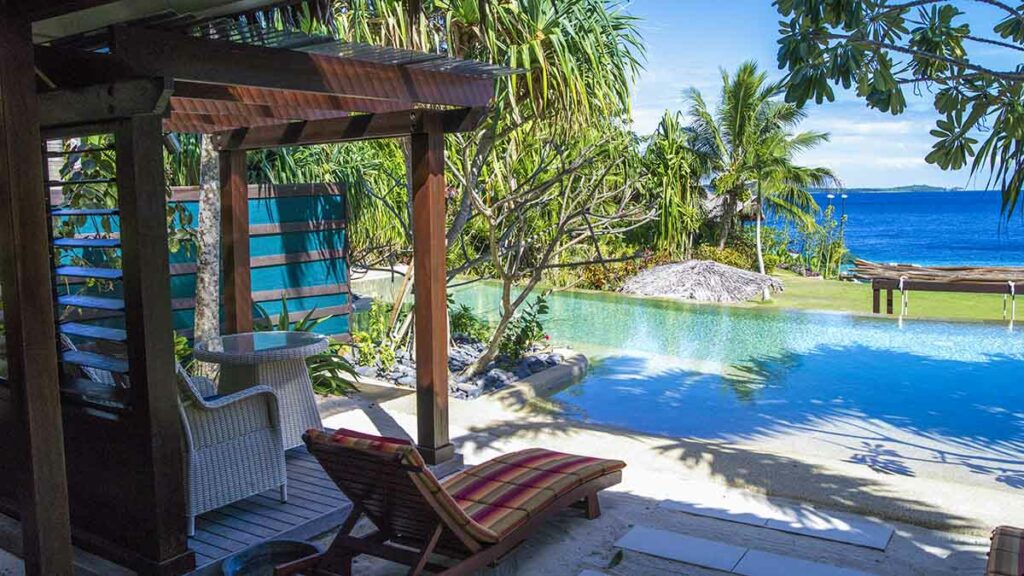 The Havannah Vanuatu - Luxury Resort - View from the Lagoon Pool Villa