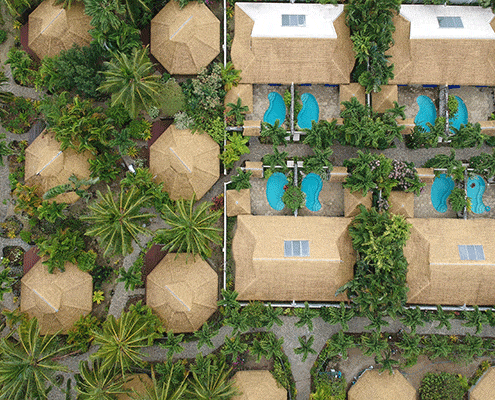 Crown Beach Resort and Spa Cook Islands - Aerial View