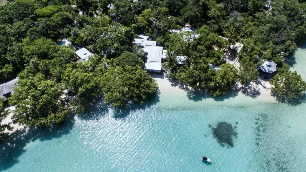 Barrier Beach Resort Vanuatu Aerial View