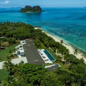 Vomo Island Fiji Reef House Aerial Luxury Residence