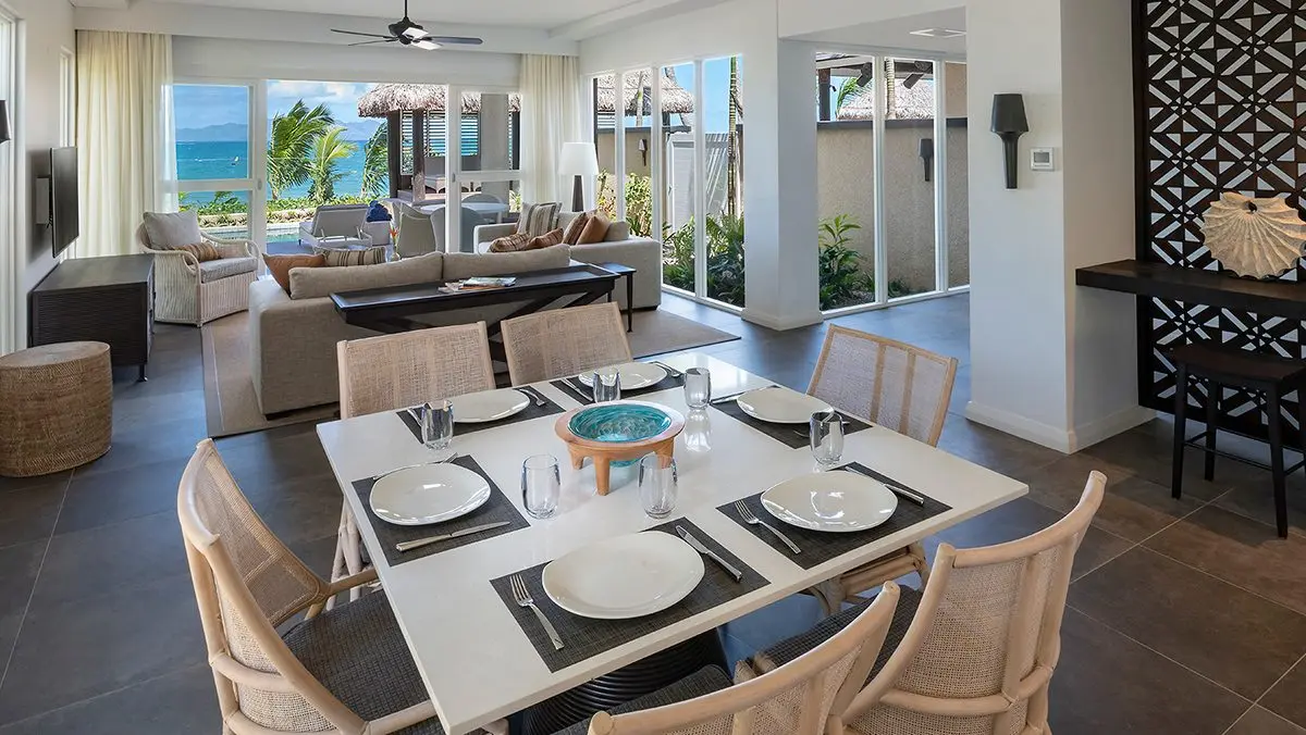 Nanuku Fiji Resort 2BR Beachfront Villa dining