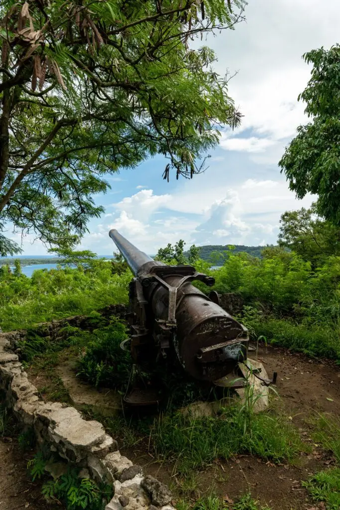 Island Escapes Bora Bora Tahiti Holidays Bora Bora Old and rusty US Cannons (unused) of Pacific War at Farepiti