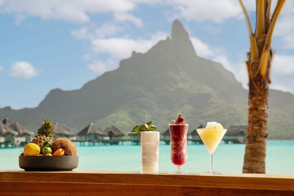 The Westin Bora Bora Tahiti Island Escapes BOBWI beach bar honu tiki frozen drinks The Westin Bora Bora Tahiti Island Escapes BOBWI beach bar honu tiki frozen drinks