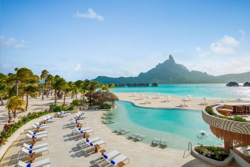 The Westin Bora Bora Tahiti Island Escapes BOBWI swimming pool loungers