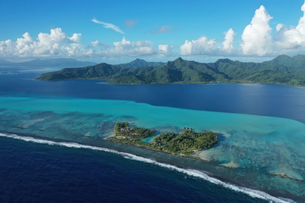 Vahine Private Island Resort Aerial Lagoon View Tahaa French Polynesia