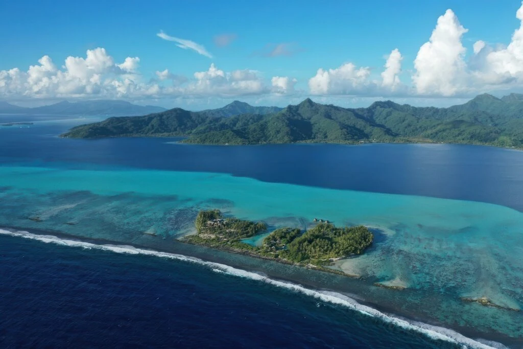 Vahine Private Island Resort Aerial Lagoon View Tahaa French Polynesia