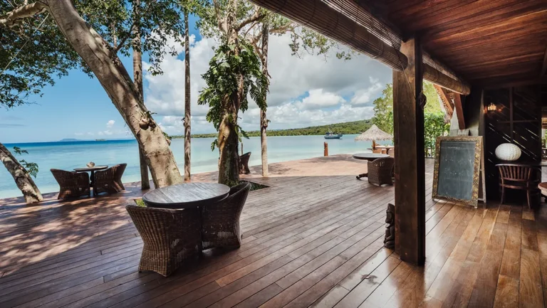 Ratua Island Resort Vanuatu - restaurant deck