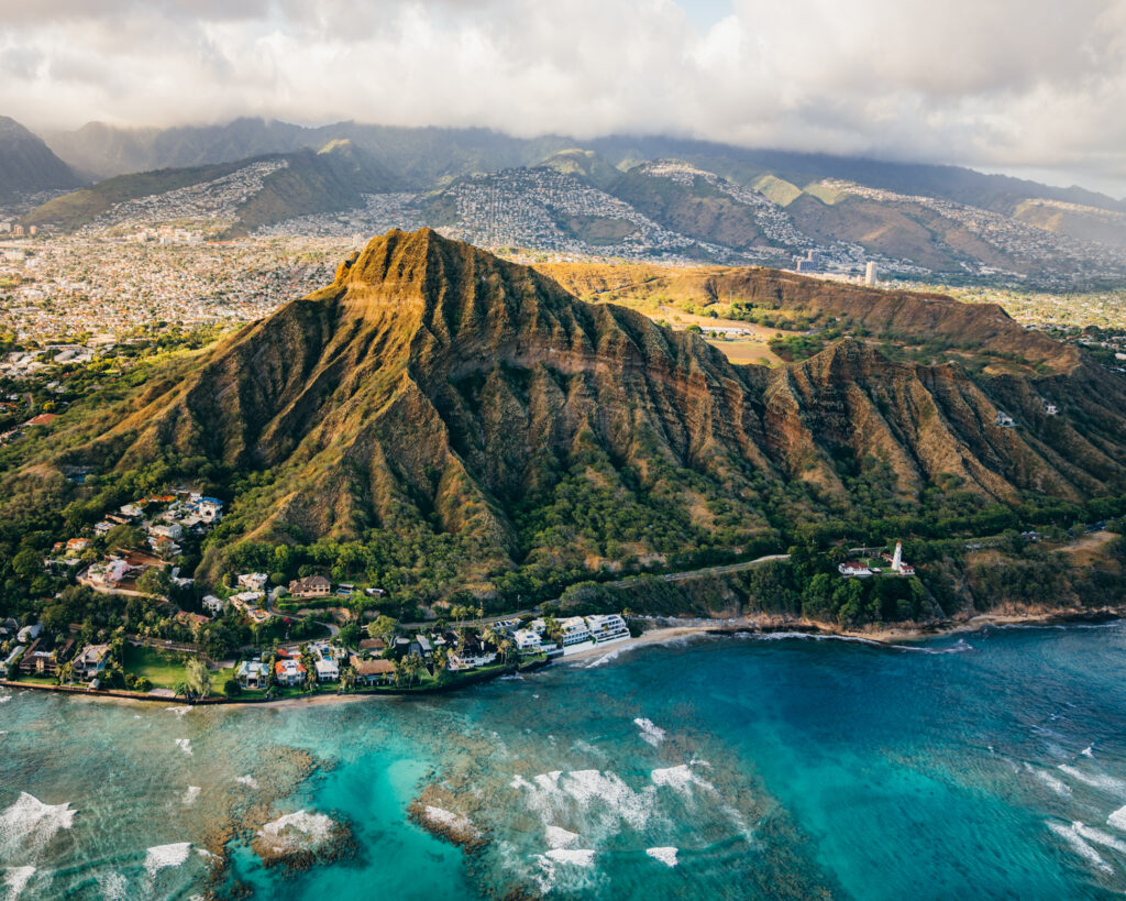 Afternoon shadows on Leahi (aka Diamond Head)