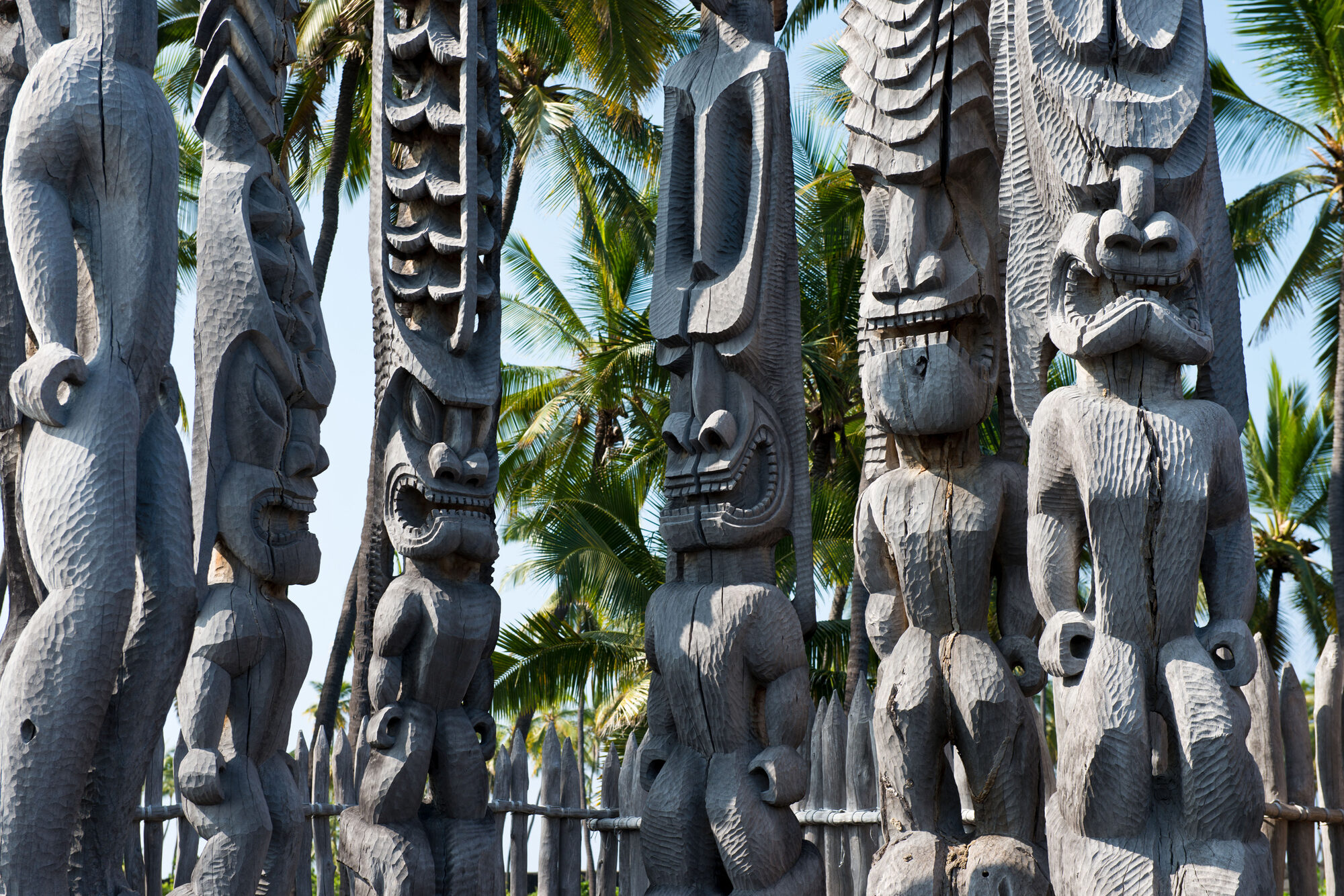 Hawaii Island Big Island of Hawaii kii at puuhonua o honaunau national historical park south kona captain cook ihvb 0363 jpg