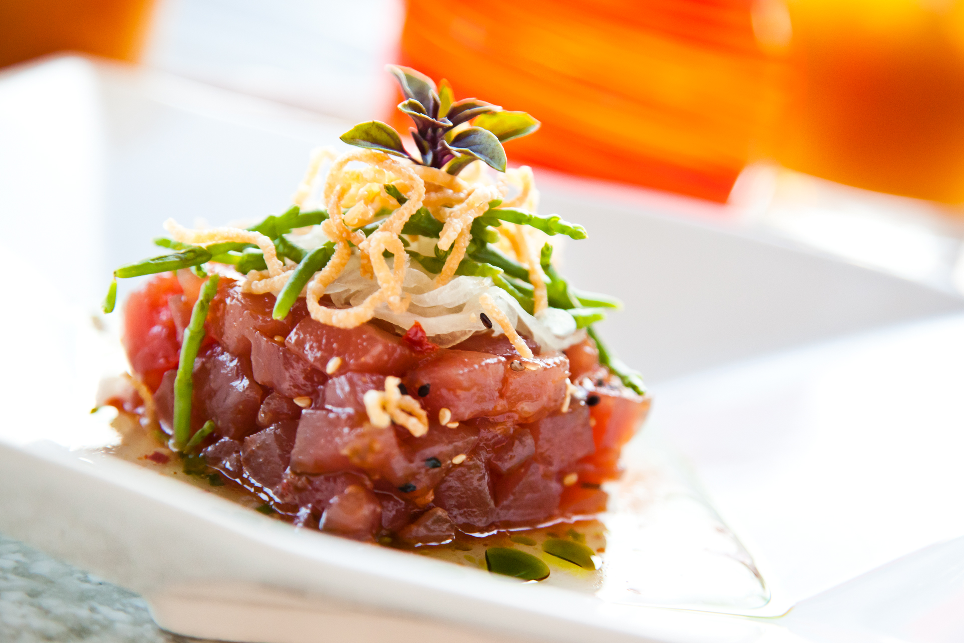 Stack of poke Waikiki Oahu