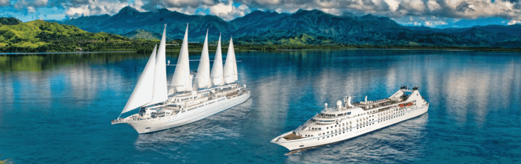Star Breeze by Windstar Tahiti Small Ship Cruising Island Escapeswindstar tahiti two ships hero