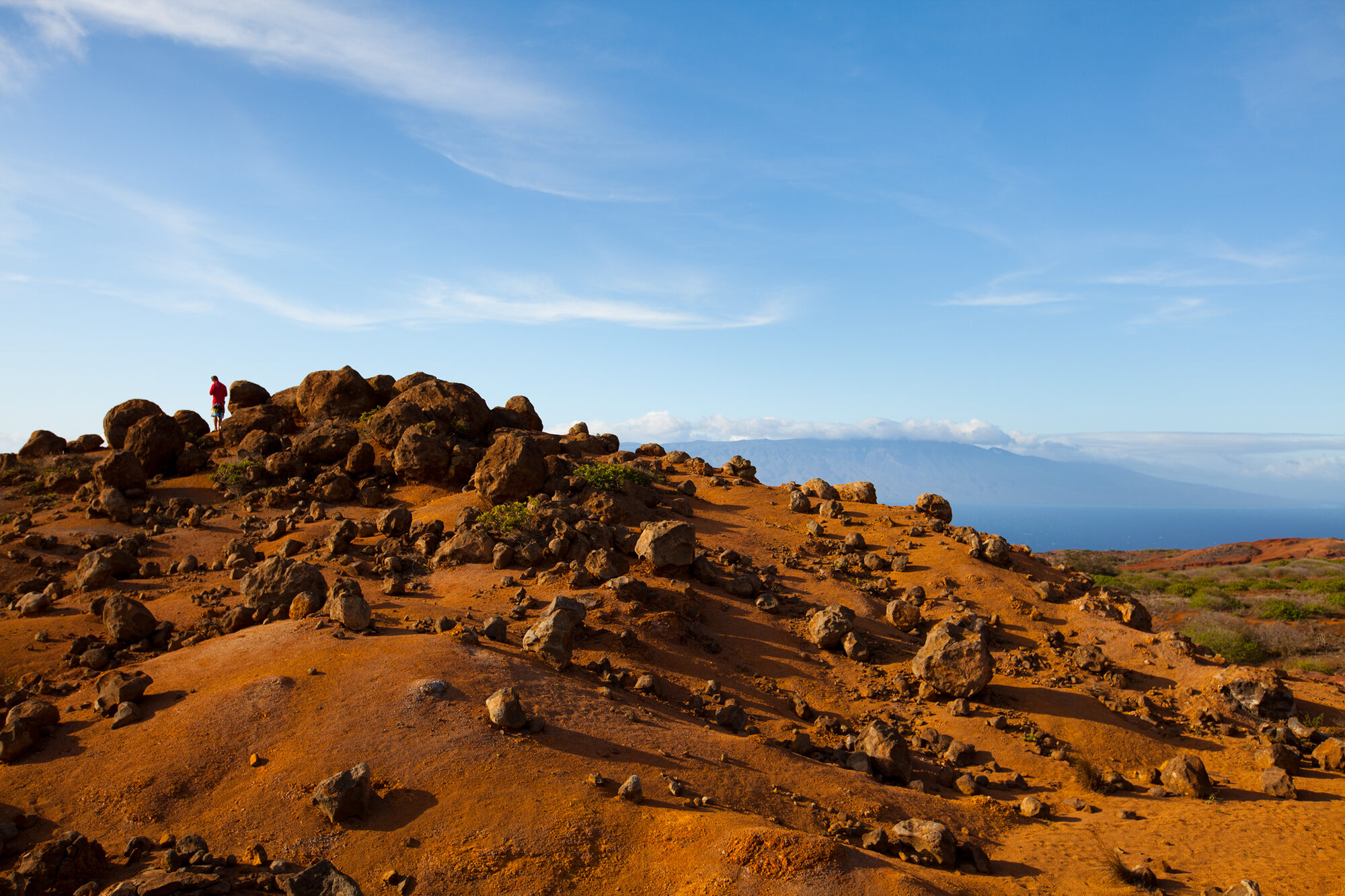 hiker in keahiakawelo north lanai 08632 jpg