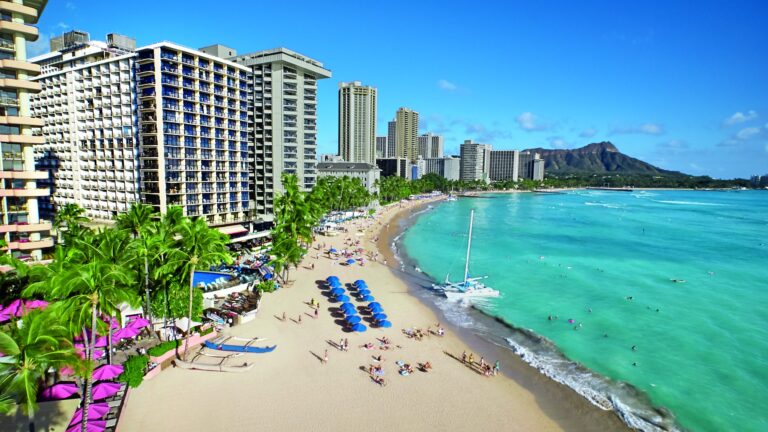 island escapes hawaii holidays outrigger waikiki beach resort aerial 1
