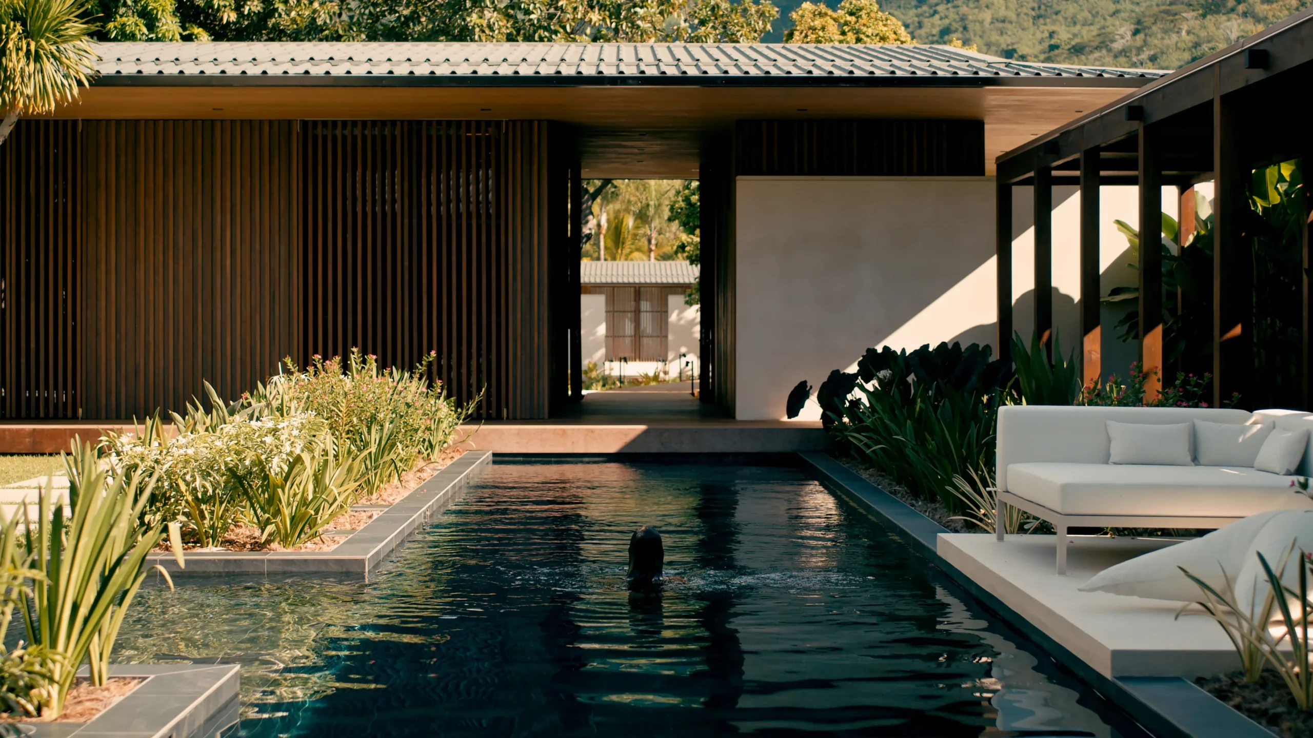 16-metre lap pool at 'Oro Paraoa private villa, Moorea
