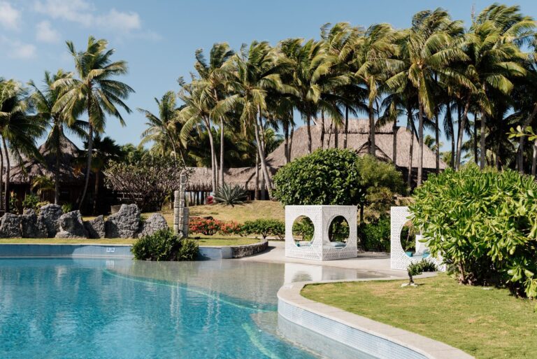 Pool and gardens at The St. Regis Bora Bora